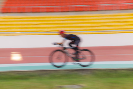 Motion blur of Cycle Racing Athlete Competition Sport Racetrack, Trainingの写真素材