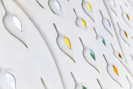 Abstract art of leaf on wall background