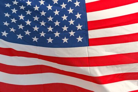 Waving star and stripes American flagの写真素材