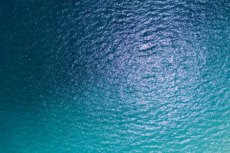 Aerial top view of Blue ocean surface background