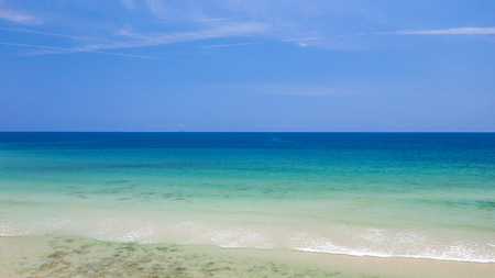 Aerial photo above sea waterの写真素材