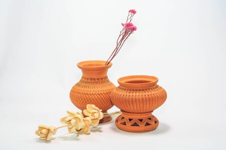 thai pottery in engrave designの写真素材