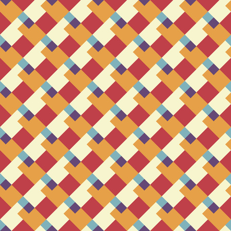 Colorful seamless pattern with geometric shapes. Multicolored texture  for textile, decoration, print or wrapping.のイラスト素材
