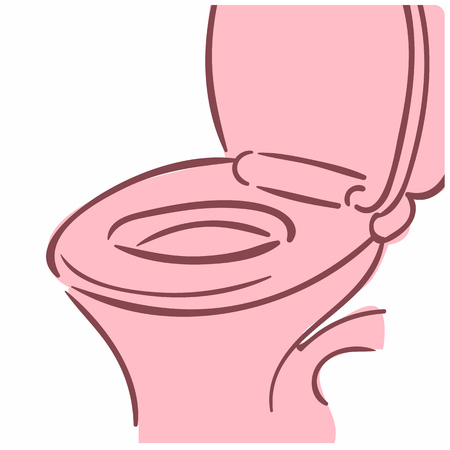 Illustration of a toilet. Can be used as symbol of urinologyのイラスト素材