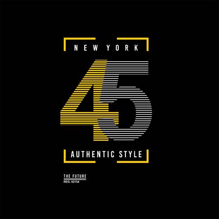NY 45 authentic style vintage vectorのイラスト素材