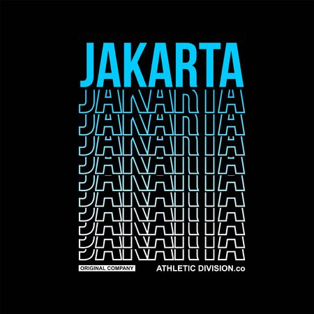 Jakarta typhography vintage fashionのイラスト素材