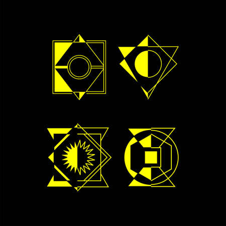 emblem 04 vintage illustration logo design brandのイラスト素材