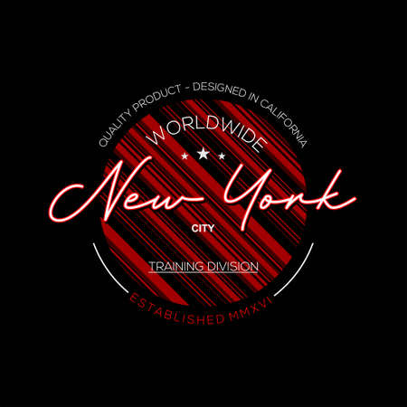 new york city worldwide typography vintage fashionのイラスト素材