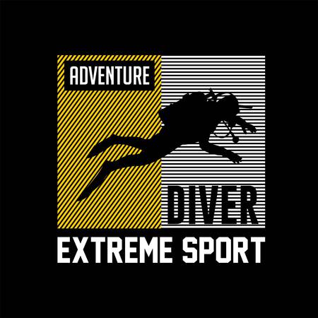 adventure diving extreme sportのイラスト素材