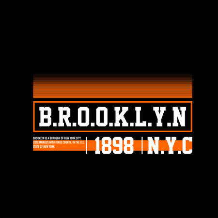 brooklyn vintage fashion designのイラスト素材