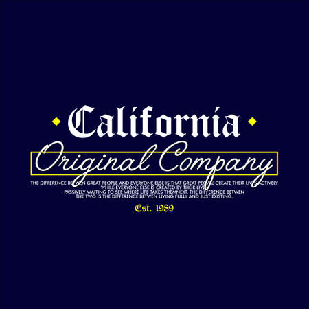 california orignal company vintage fashionのイラスト素材
