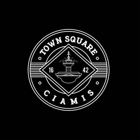 Ciamis town square logo vectorのイラスト素材