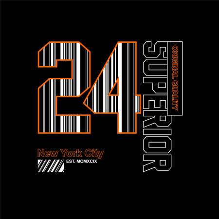 24 superior new york city vintage fashion t-shirt designのイラスト素材