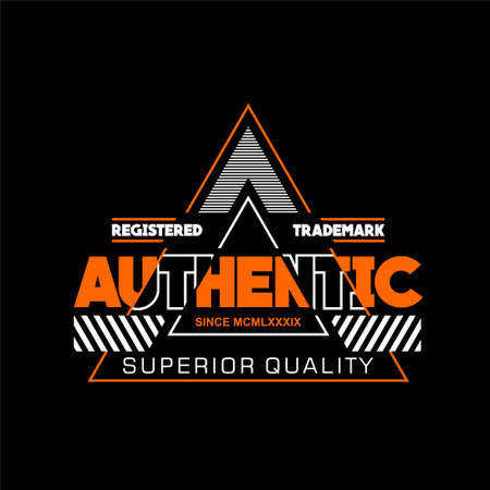 authentic superior quality registered trademark vintageのイラスト素材