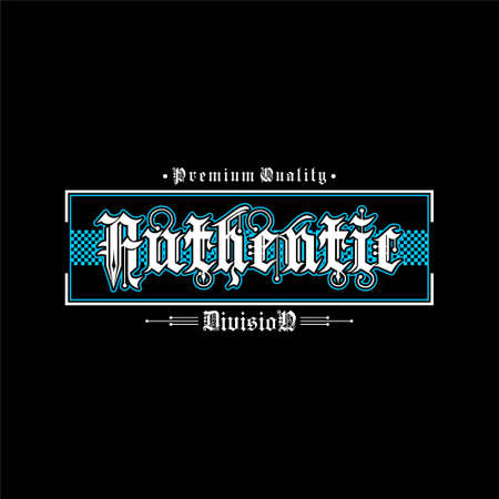 authentic typography vintage fashioのイラスト素材