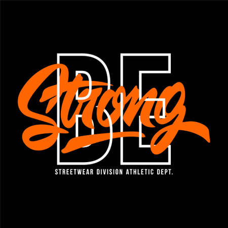 be strong streetwear division athletic dept typhoのイラスト素材