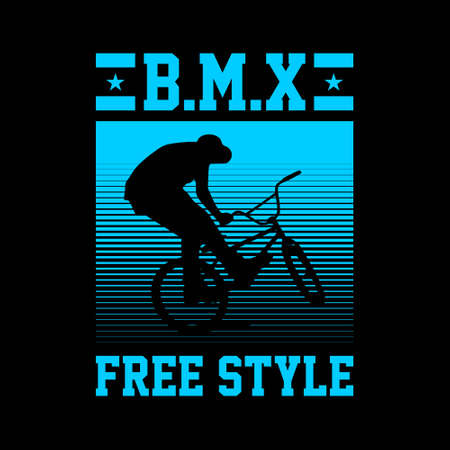 bmx freestyle vector tshirt designのイラスト素材