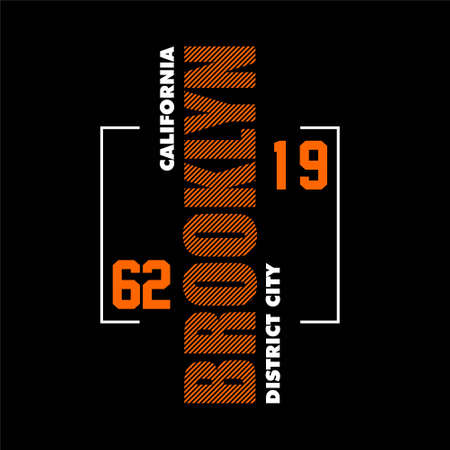 california brooklyn district city 1962 vintageのイラスト素材