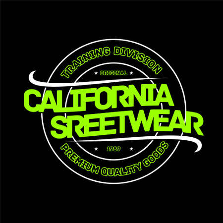 california streetwear training division premium quality goodsのイラスト素材