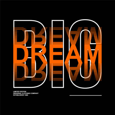 dream big vintage fashion designのイラスト素材