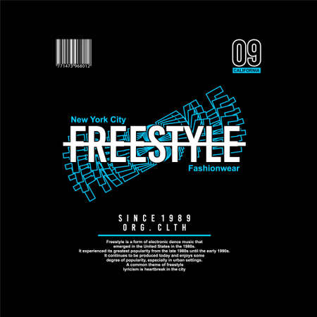 freestyle vintage fashion simple designのイラスト素材