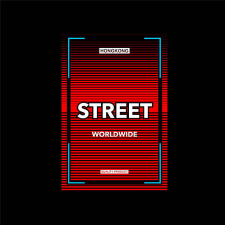 hongkong street worldwide vintage fashionのイラスト素材