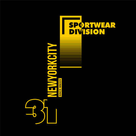 sportwear division new york city vintage vectorのイラスト素材