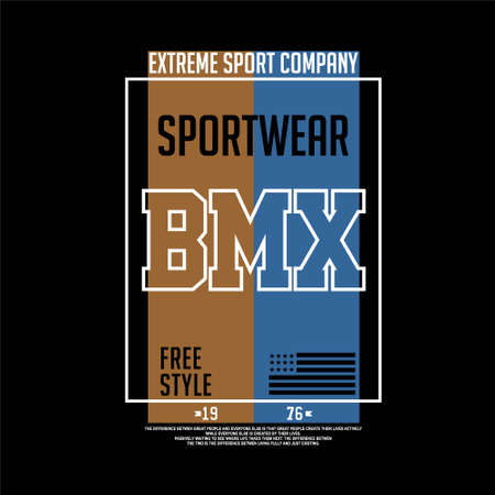 sportwear extreme sport bmx vintage fashionのイラスト素材