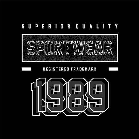 sportwear superior quality 1989 vintage fashionのイラスト素材
