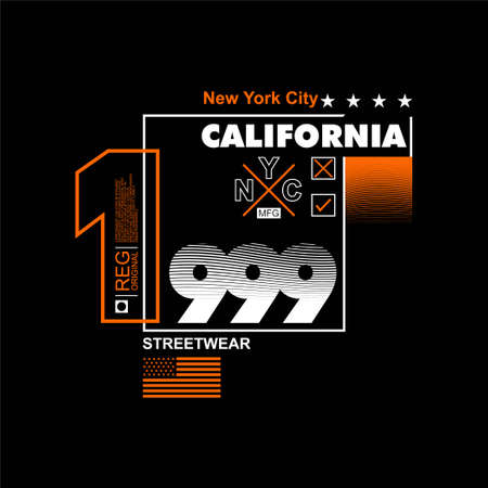 streetwear vintage fashion simple designのイラスト素材