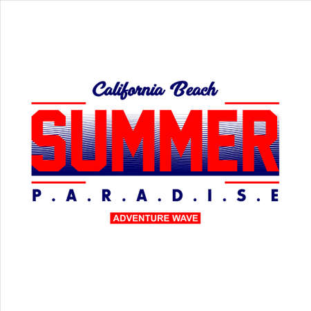 summer paradise california beach adventure waveのイラスト素材
