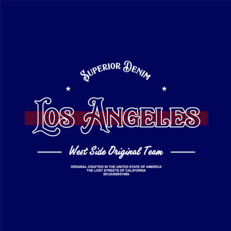 superior denim los angeles west side original teamのイラスト素材