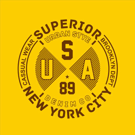 superior urban style brooklyn usa vintage fashionのイラスト素材