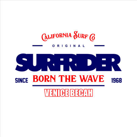 surfrider born the wave venice beachのイラスト素材