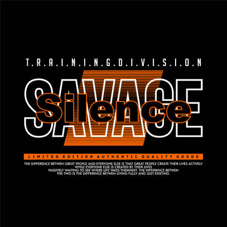 training division savage silence streetwearのイラスト素材