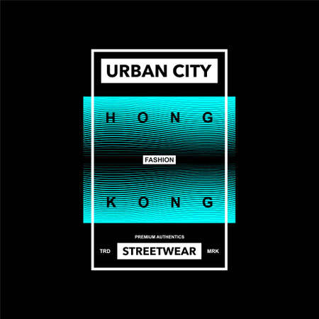 urban city hongkong streetwear vintageのイラスト素材
