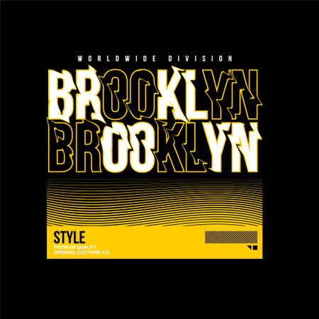 brooklyn worldwide division simple vintageのイラスト素材