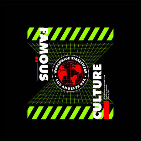 famous culture simple vintage fashionのイラスト素材