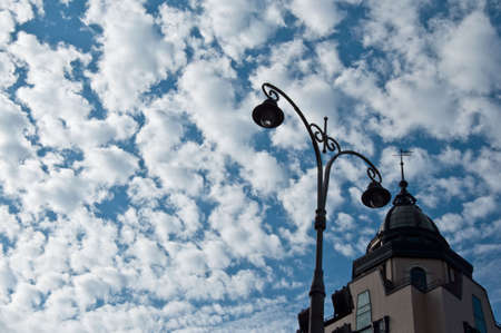 The sky under a lanternの写真素材