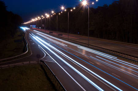 Night highwayの写真素材