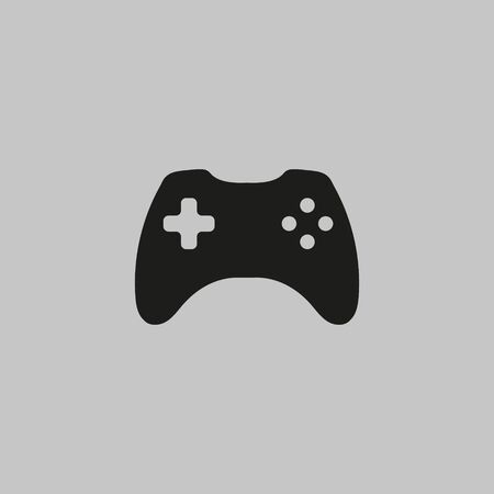Vector illustration of game controller icon. Flat design.