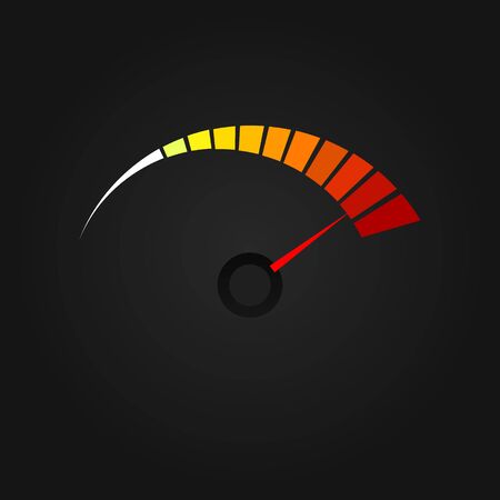 Vector illustration of speedometer arrow. Speed conception.のイラスト素材