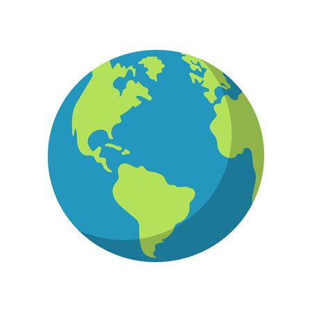 Planet Earth, modern flat icon. Vector illustration.のイラスト素材