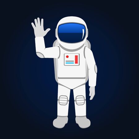 Illustration of astronaut, space suit in space.のイラスト素材
