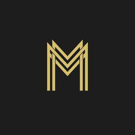 Letter M icon design. Vector illustration.のイラスト素材