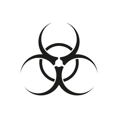 Vectoor illustration of black biohazard sign. Isolated.のイラスト素材