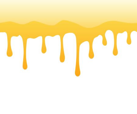 Glossy yellow pattern with honey. Seamless horizontal pattern.のイラスト素材