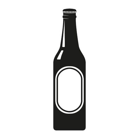 Vector illustration of beer bottle icon. Isolated.のイラスト素材