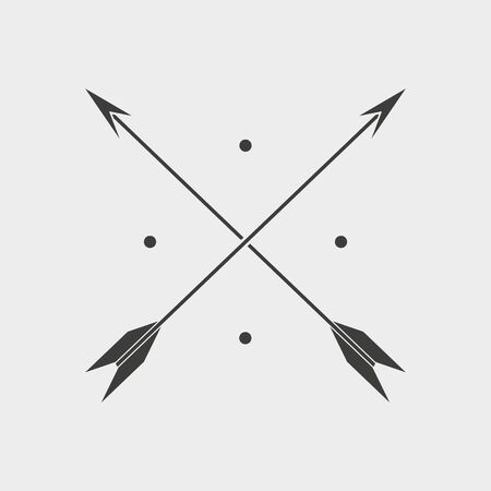 Arows icon on grey background. Vector illustration.のイラスト素材