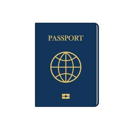 Passport icon in flat style. Isolated. Vector illustration.のイラスト素材